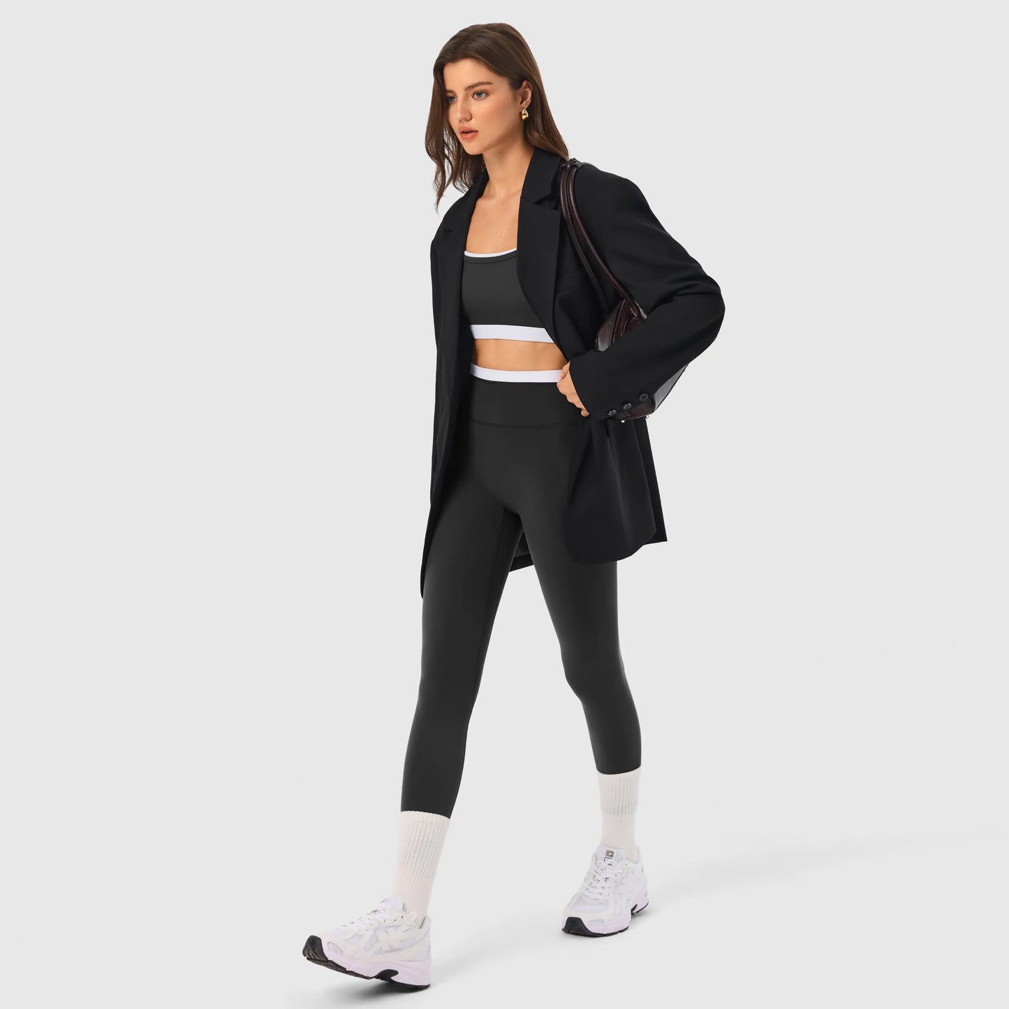 INNO MINT Women'S Workout Set 2 Pieces Workout Outfits Seamless Yoga Leggings with Padded Sports Bras Athletic Gym Casual Outfits